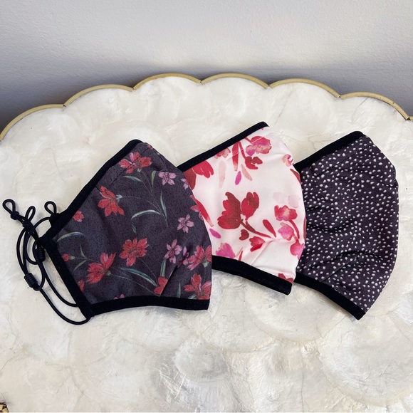 Intermix Floral Jersey Face Mask 3 Pack NEW - Picture 2 of 15